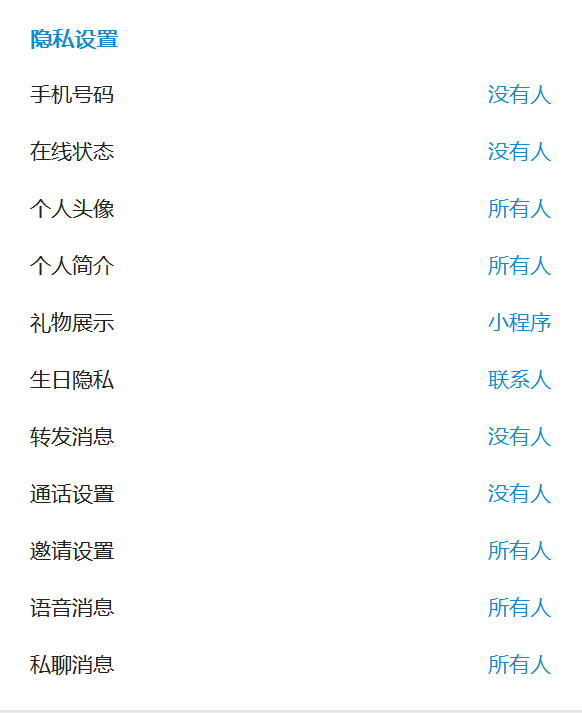 Telegram隐私设置